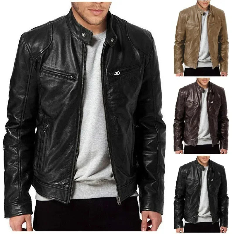 Slim Men's Leather Jacket 2024 - Pantagonia